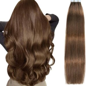 Hair Extensions Brown for Women, 100% Synthetic Human 100 grams Hair Matt Finish