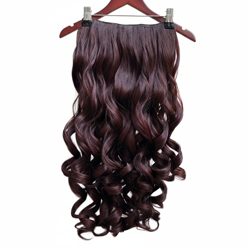 natural black clip in hair extensions – silk synthetic |200g heat safe | high volume natural black clip in hair extensions – silk synthetic |200g heat safe | high volume
