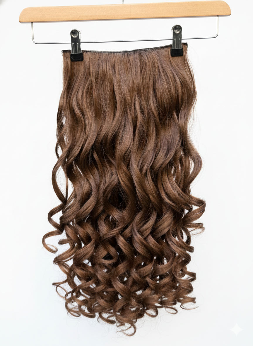 copper gold clip in hair extensions – silk synthetic |200g heat safe | high volume copper gold clip in hair extensions – silk synthetic |200g heat safe | high volume