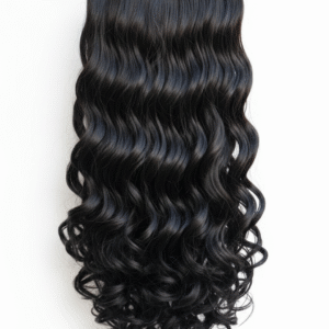 Home natural black clip in hair extensions – silk synthetic |200g heat safe | high volume
